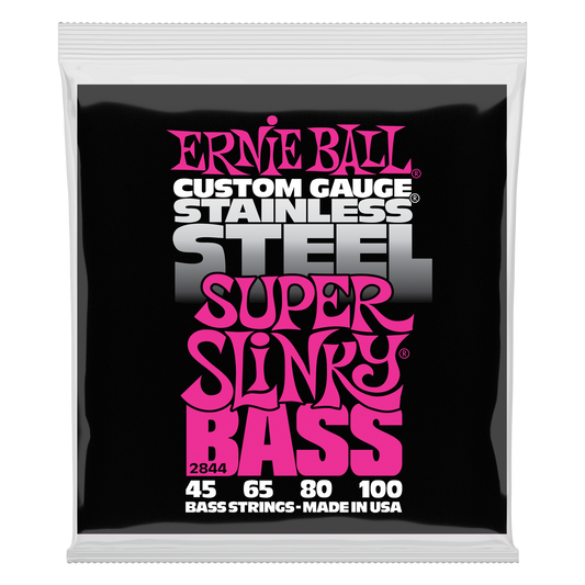 Ernie Ball Ernie Ball Slinky Stainless Steel Wound Bass Strings Long Scale - 4-String 45-100 Super Slinky 2844