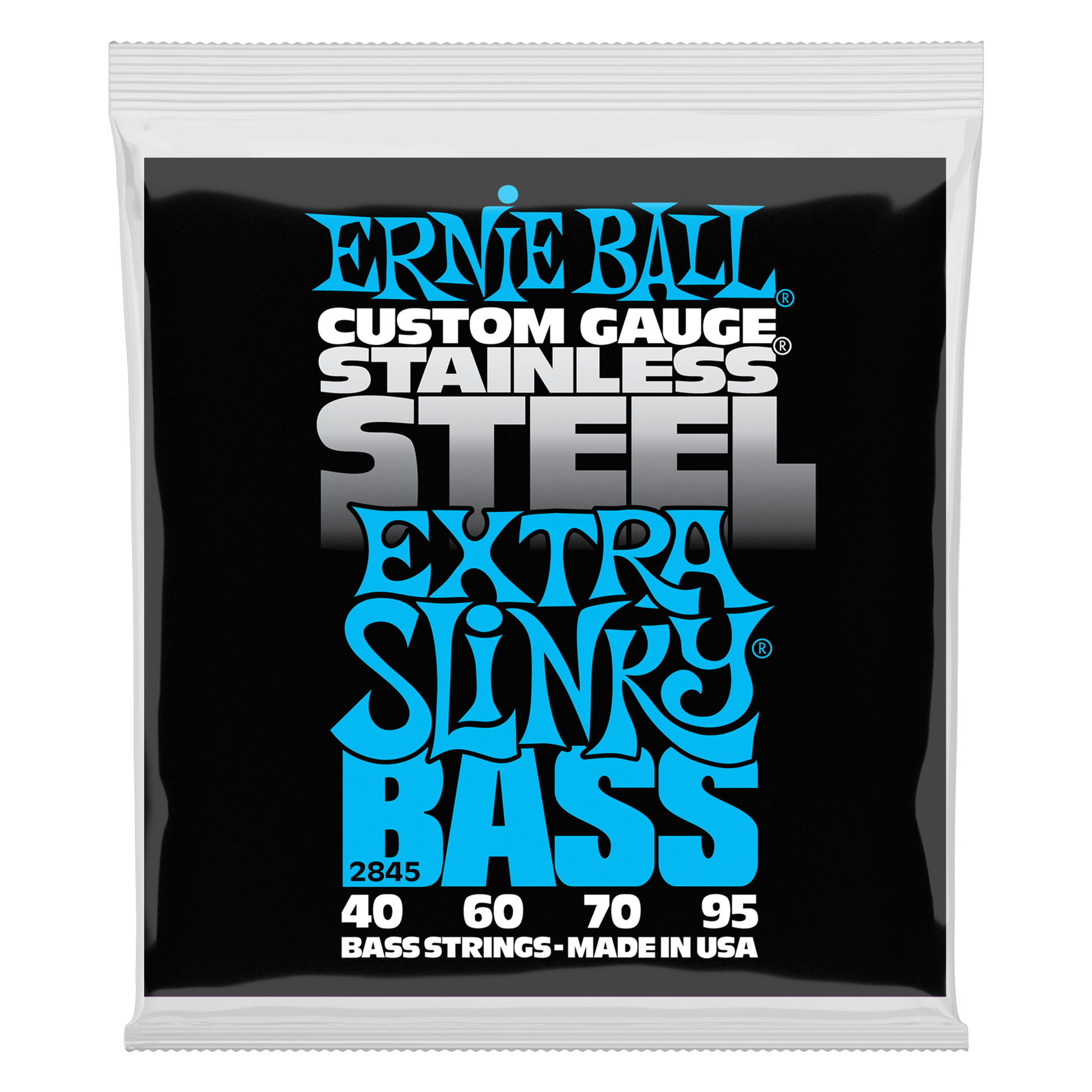 Ernie Ball Ernie Ball Slinky Stainless Steel Wound Bass Strings Long Scale - 4-String 40-095 Extra Slinky 2845