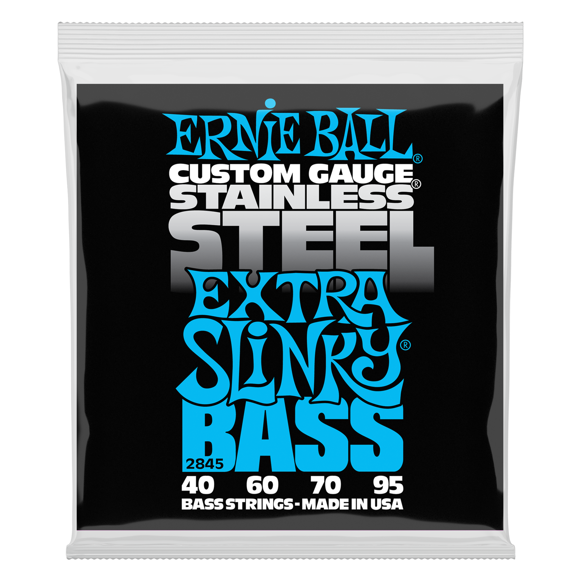 Ernie Ball Ernie Ball Slinky Stainless Steel Wound Bass Strings Long Scale - 4-String 40-095 Extra Slinky 2845