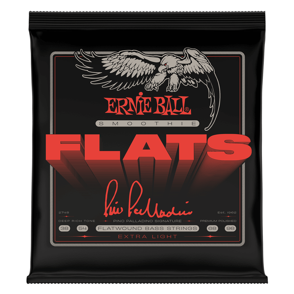 Ernie Ball Ernie Ball Pino Palladino Smoothie Flats Cobalt Flatwound Bass Strings Long Scale - 4-String 38-098 Extra Light 2748
