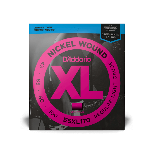 D'Addario D'Addario XL Nickel Wound Double Ball End Bass String Set Long Scale - 4-String 45-100 ESXL170