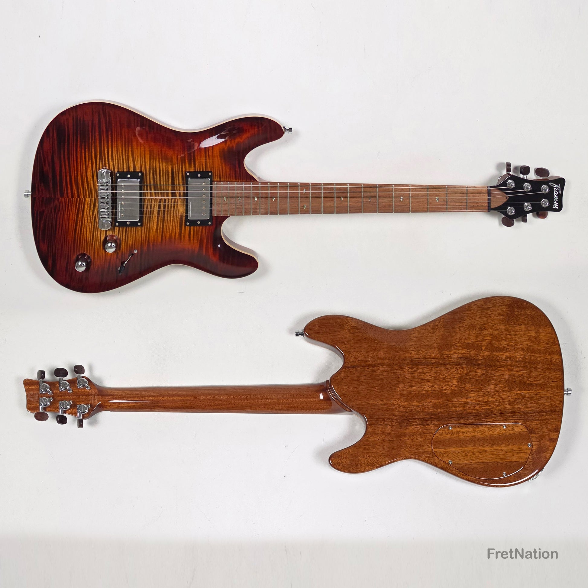 Fret Nation Framus MasterBuilt Diablo Supreme Bleached Antique Tobacco Burst High Polish - 8.56lbs J 162607-17 - Showroom Demo