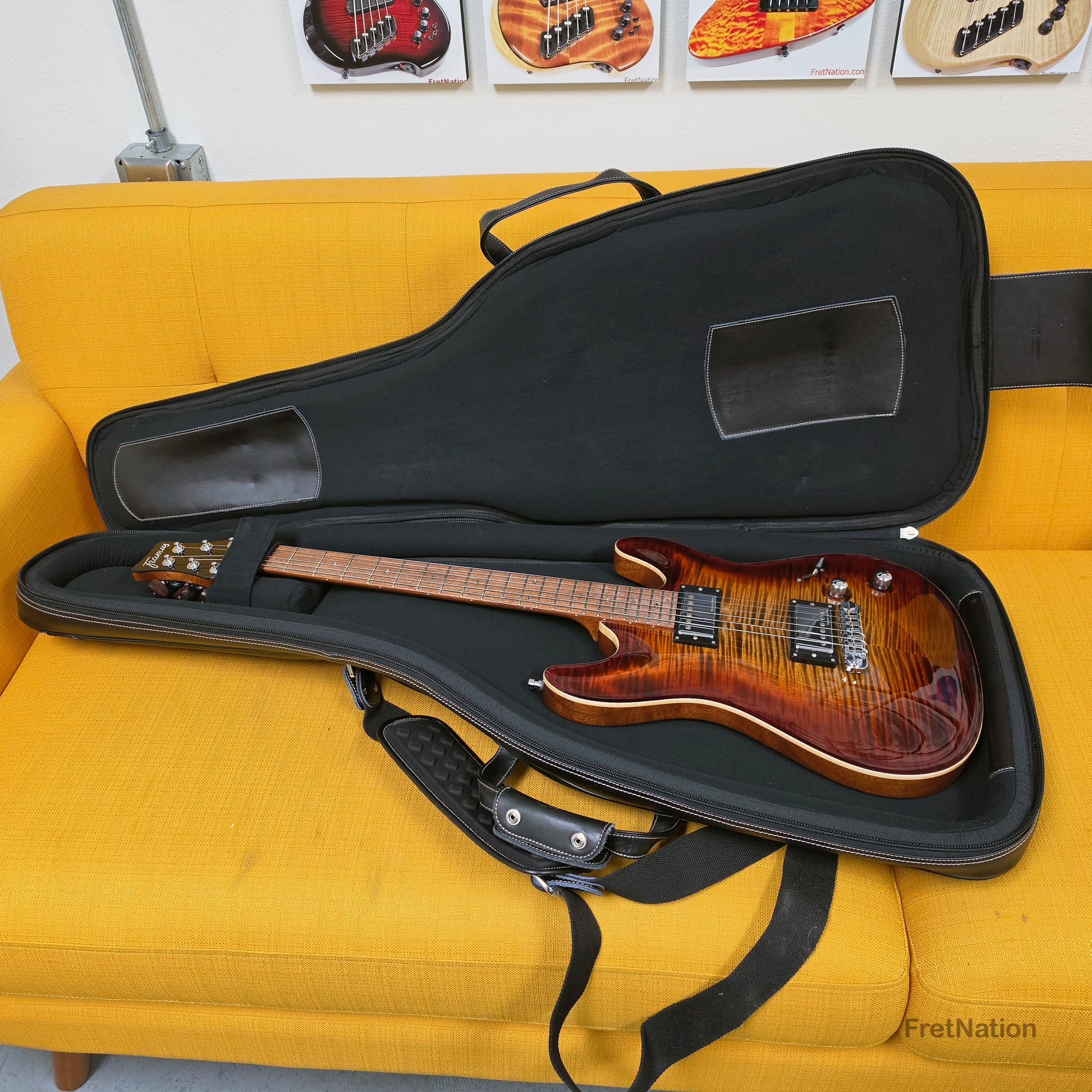 Fret Nation Framus MasterBuilt Diablo Supreme Bleached Antique Tobacco Burst High Polish - 8.56lbs J 162607-17 - Showroom Demo