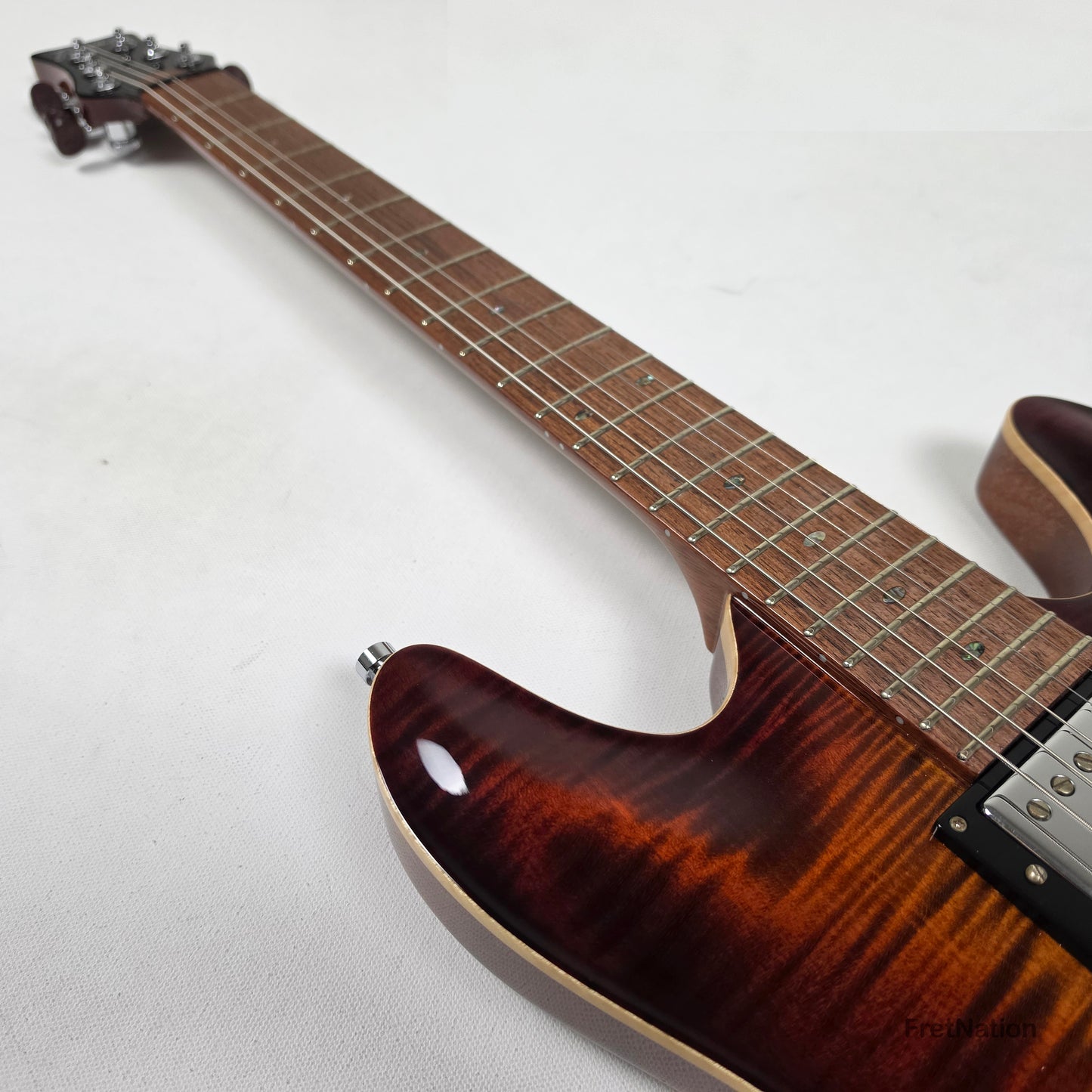 Fret Nation Framus MasterBuilt Diablo Supreme Bleached Antique Tobacco Burst High Polish - 8.56lbs J 162607-17 - Showroom Demo