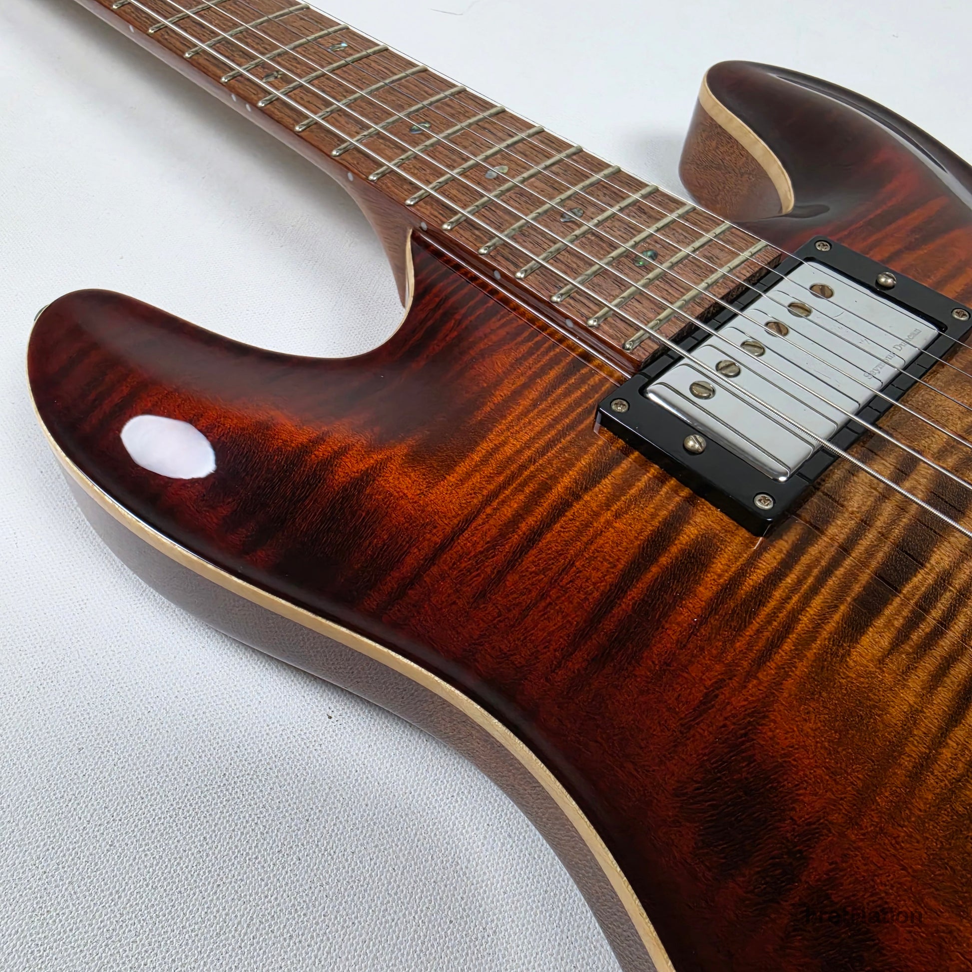 Fret Nation Framus MasterBuilt Diablo Supreme Bleached Antique Tobacco Burst High Polish - 8.56lbs J 162607-17 - Showroom Demo