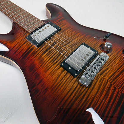 Fret Nation Framus MasterBuilt Diablo Supreme Bleached Antique Tobacco Burst High Polish - 8.56lbs J 162607-17 - Showroom Demo
