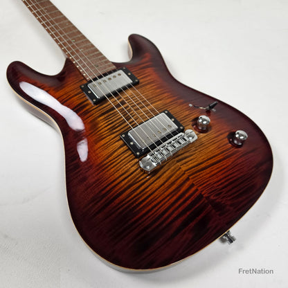 Fret Nation Framus MasterBuilt Diablo Supreme Bleached Antique Tobacco Burst High Polish - 8.56lbs J 162607-17 - Showroom Demo