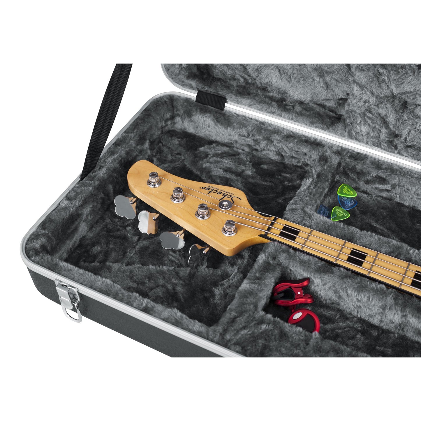 Gator Cases Gator Classic Deluxe Molded Case w/ LED Light for Electric Bass - GC-BASS-LED