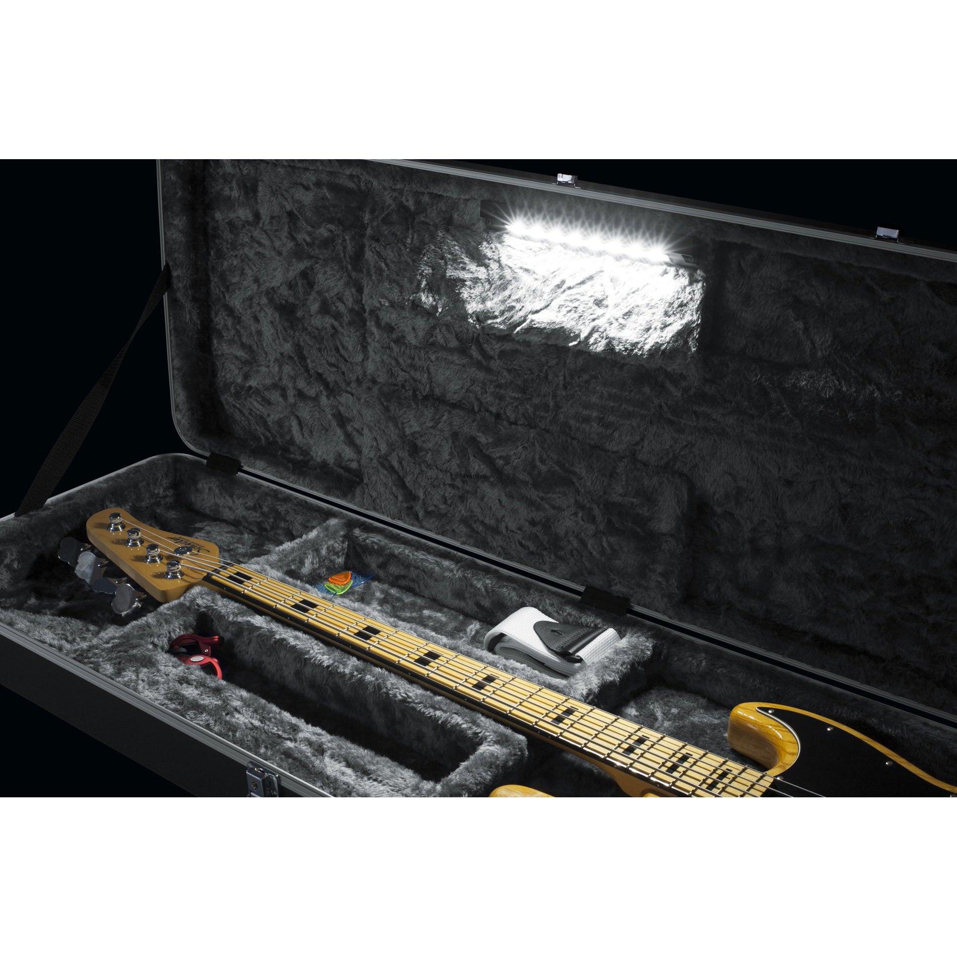 Gator Cases Gator Classic Deluxe Molded Case w/ LED Light for Electric Bass - GC-BASS-LED