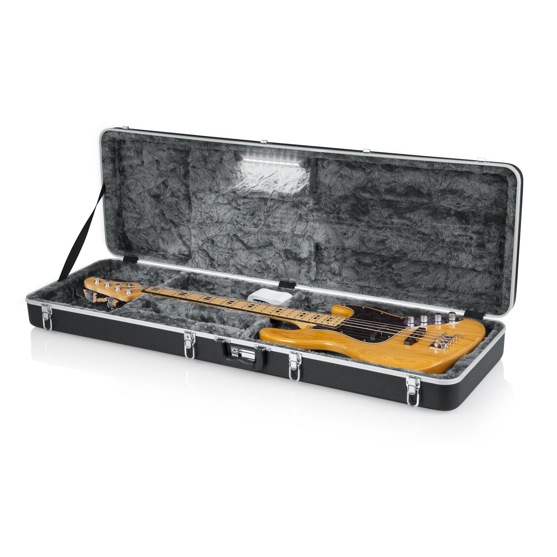 Gator Cases Gator Classic Deluxe Molded Case w/ LED Light for Electric Bass - GC-BASS-LED