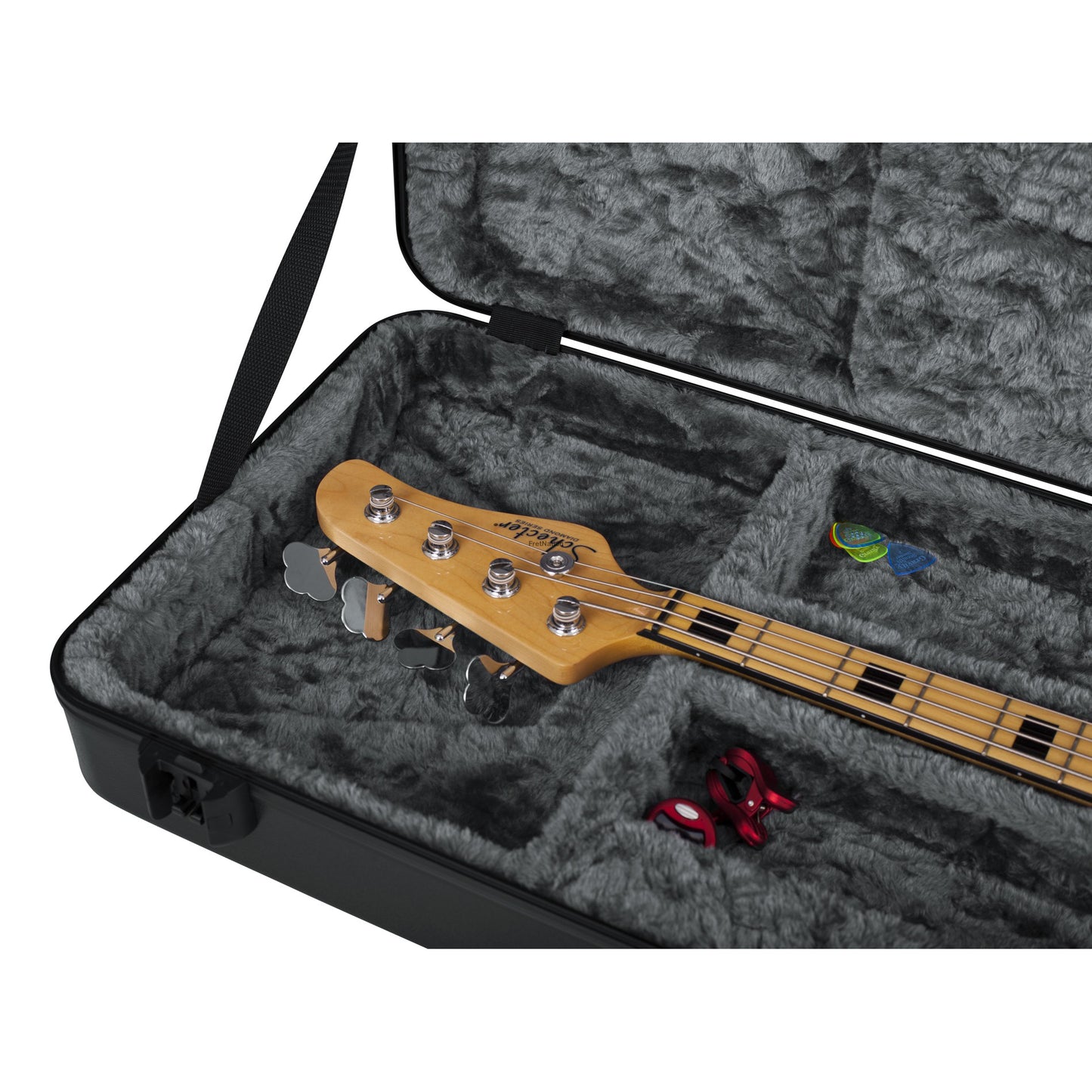 Gator Cases Gator TSA Series ATA Molded Flight Case w/ LED Light for Electric Bass Guitar - GTSA-GTRBASS-LED