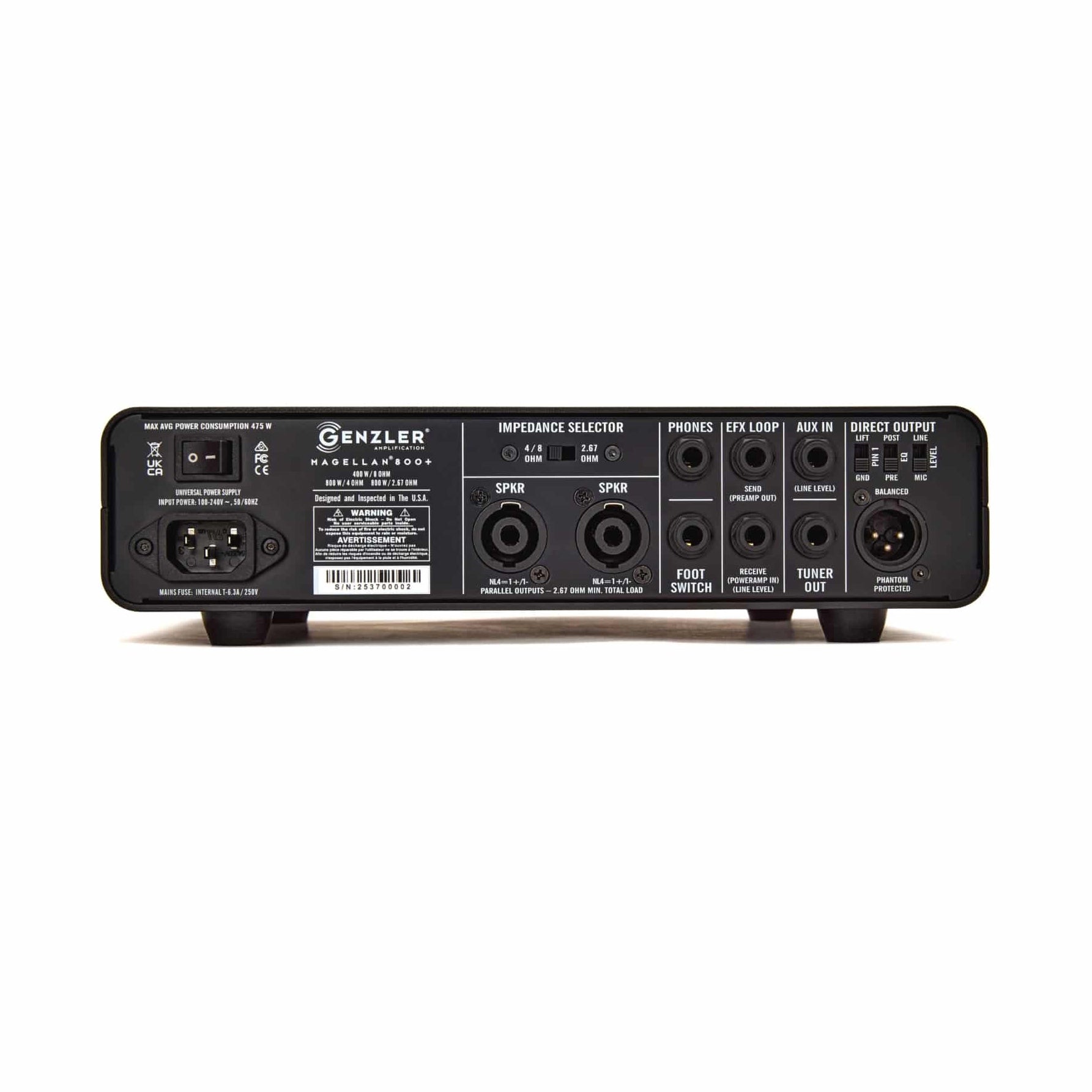 Genzler Magellan 800+ High Output 800W Dual Channel Bass Amp Head