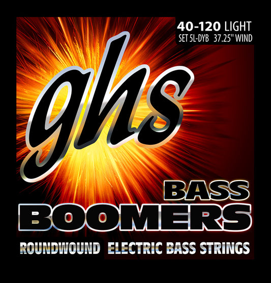 GHS Strings GHS Bass Boomers Nickel Wound Bass String Set Long Scale - 5-String 40-120 Light 5L-DYB