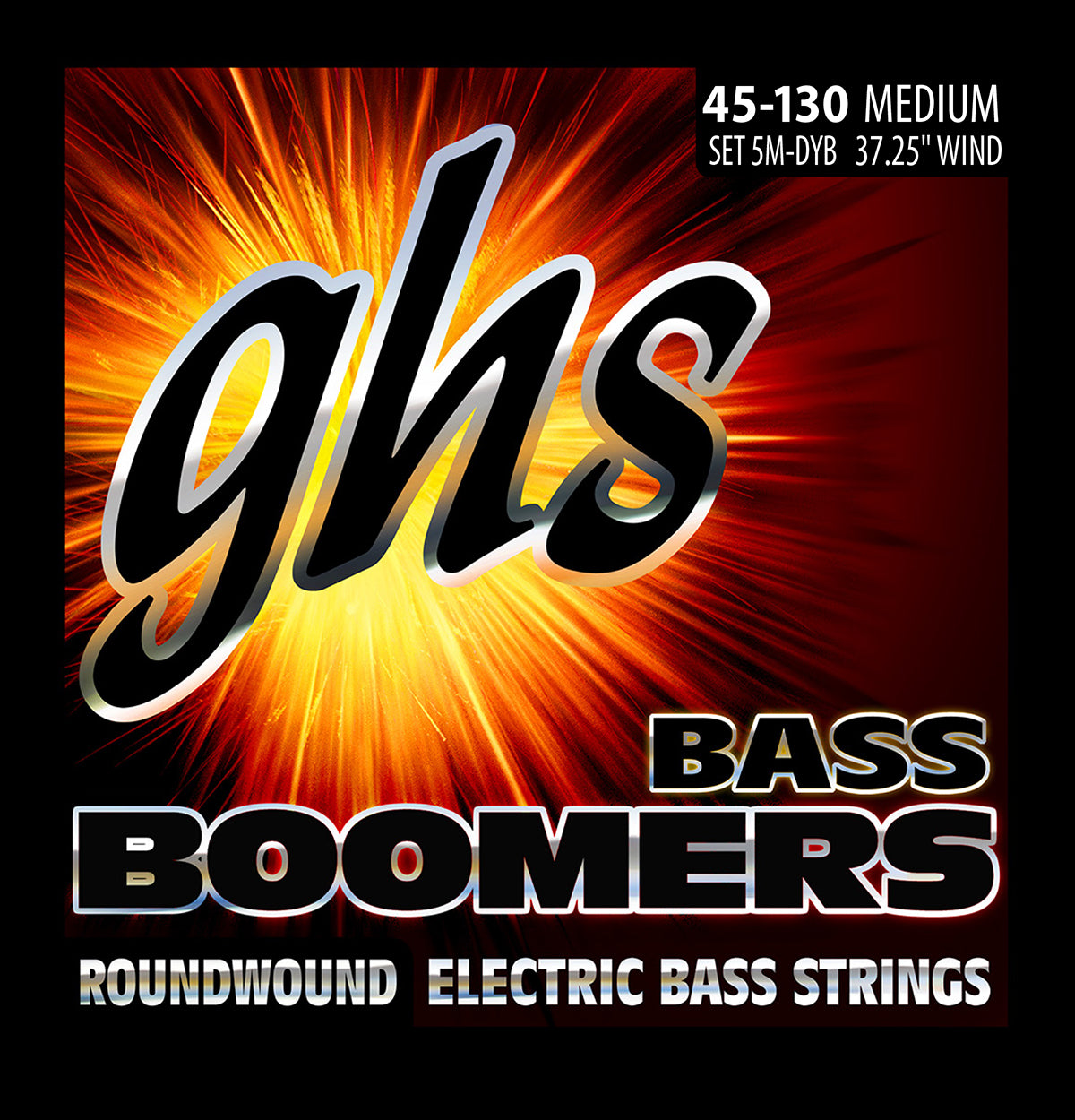 GHS Strings GHS Bass Boomers Nickel Wound Bass String Set Long Scale - 5-String 45-130 Medium 5M-DYB