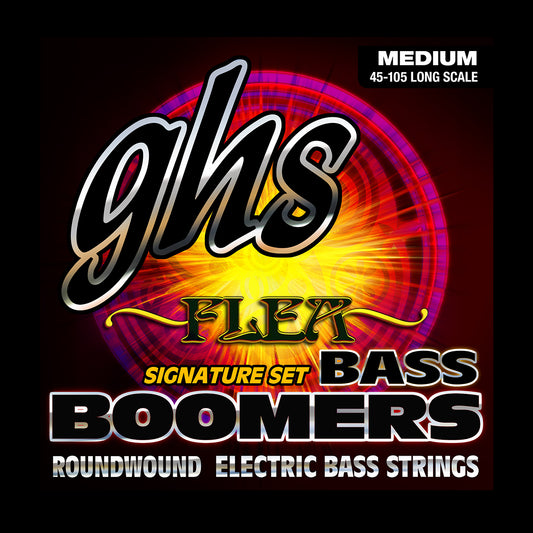 GHS Strings GHS Bass Boomers Nickel Wound Bass String Set Long Scale - 4-String 45-105 Flea Signature M3045F