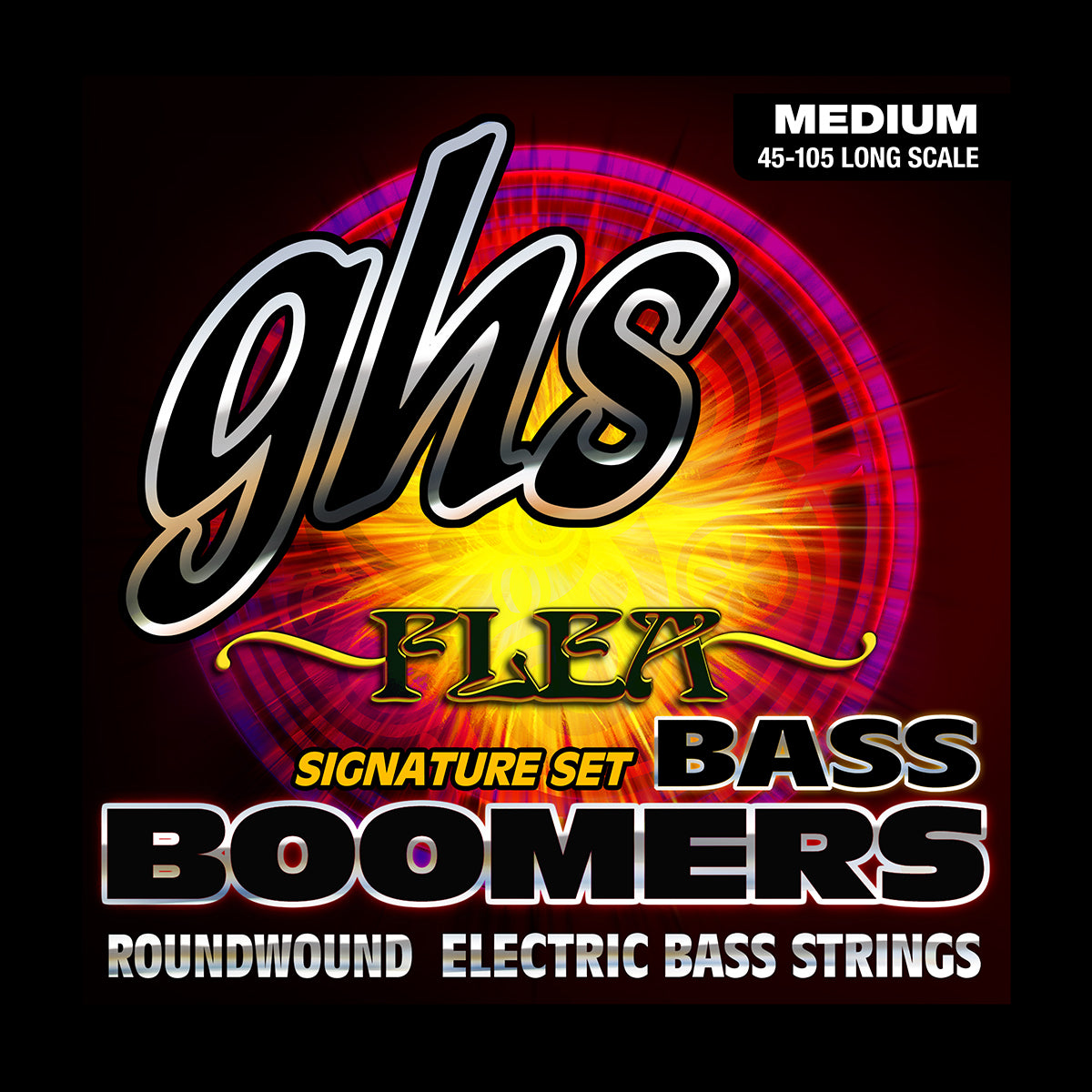 GHS Strings GHS Bass Boomers Nickel Wound Bass String Set Long Scale - 4-String 45-105 Flea Signature M3045F