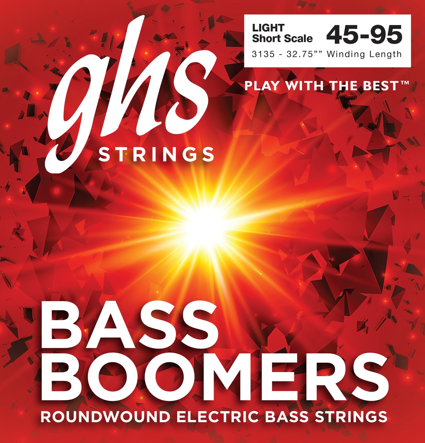 GHS Strings GHS Bass Boomers Nickel Wound Bass String Set Short Scale - 4-String 45-095 Light 3135