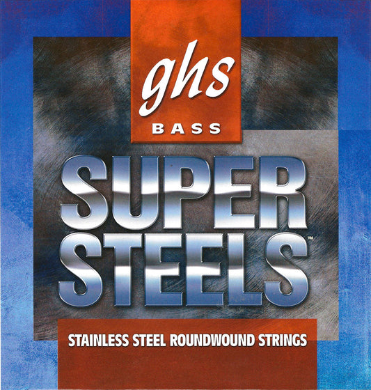 GHS Strings GHS Super Steels Stainless Steel Electric Bass Strings Long Scale - 6-String 27-126 6L-STB