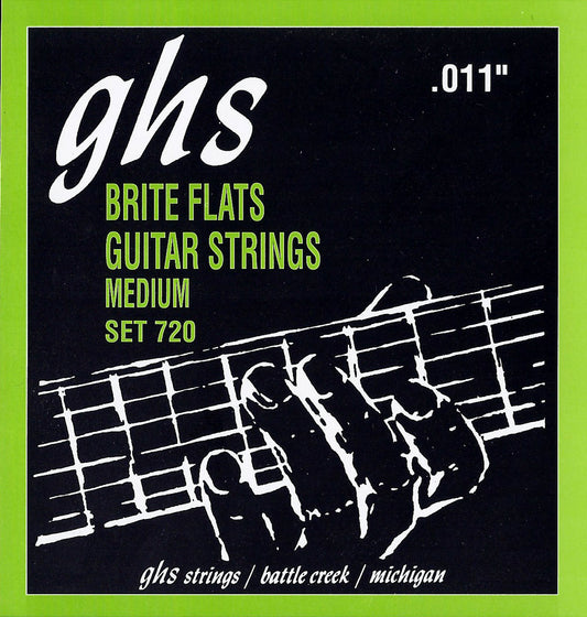 GHS Strings GHS Brite Flats Electric Guitar String Set - 11-50 Medium 720