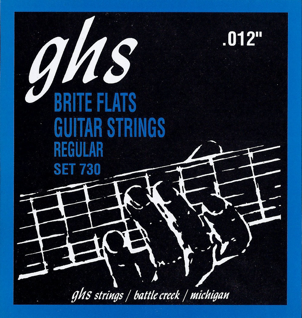 GHS Strings GHS Brite Flats Electric Guitar String Set - 12-54 Regular 730