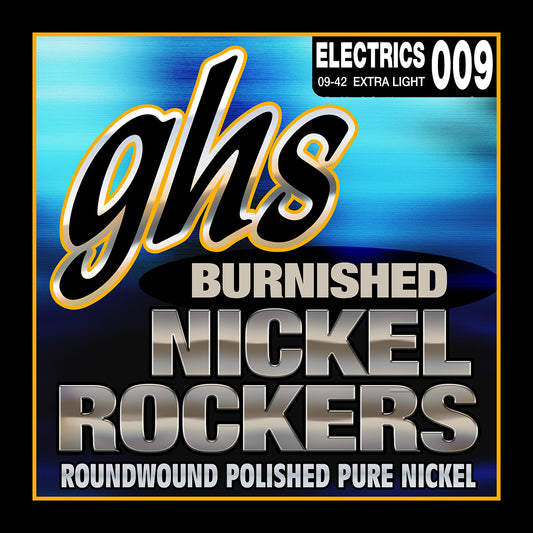 GHS Strings GHS Burnished Nickel Rockers Electric Guitar String Set - 09-42 Extra Light BNR-XL