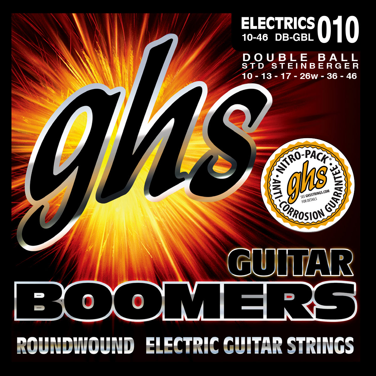 GHS Strings GHS Double Ball End Boomers Electric Guitar String Set - 10-46 Light DB-GBL