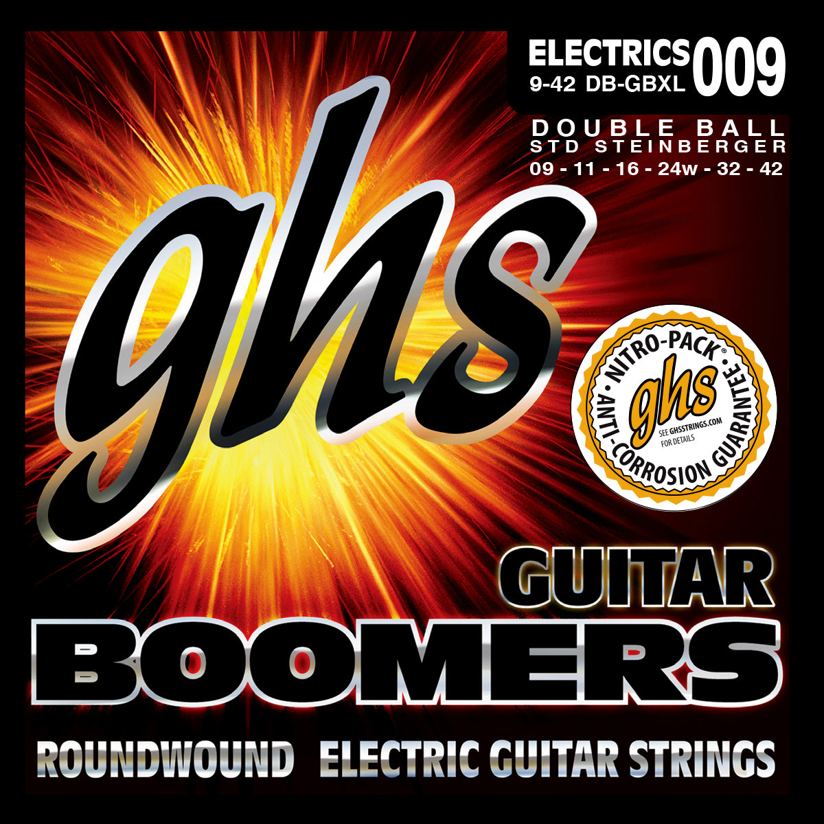 GHS Strings GHS Double Ball End Boomers Electric Guitar String Set - 09-42 Extra Light DB-GBXL