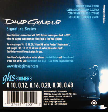 GHS Strings GHS Boomers David Gilmour Signature Electric Guitar String Set - 10-48 Blue GB-DGF