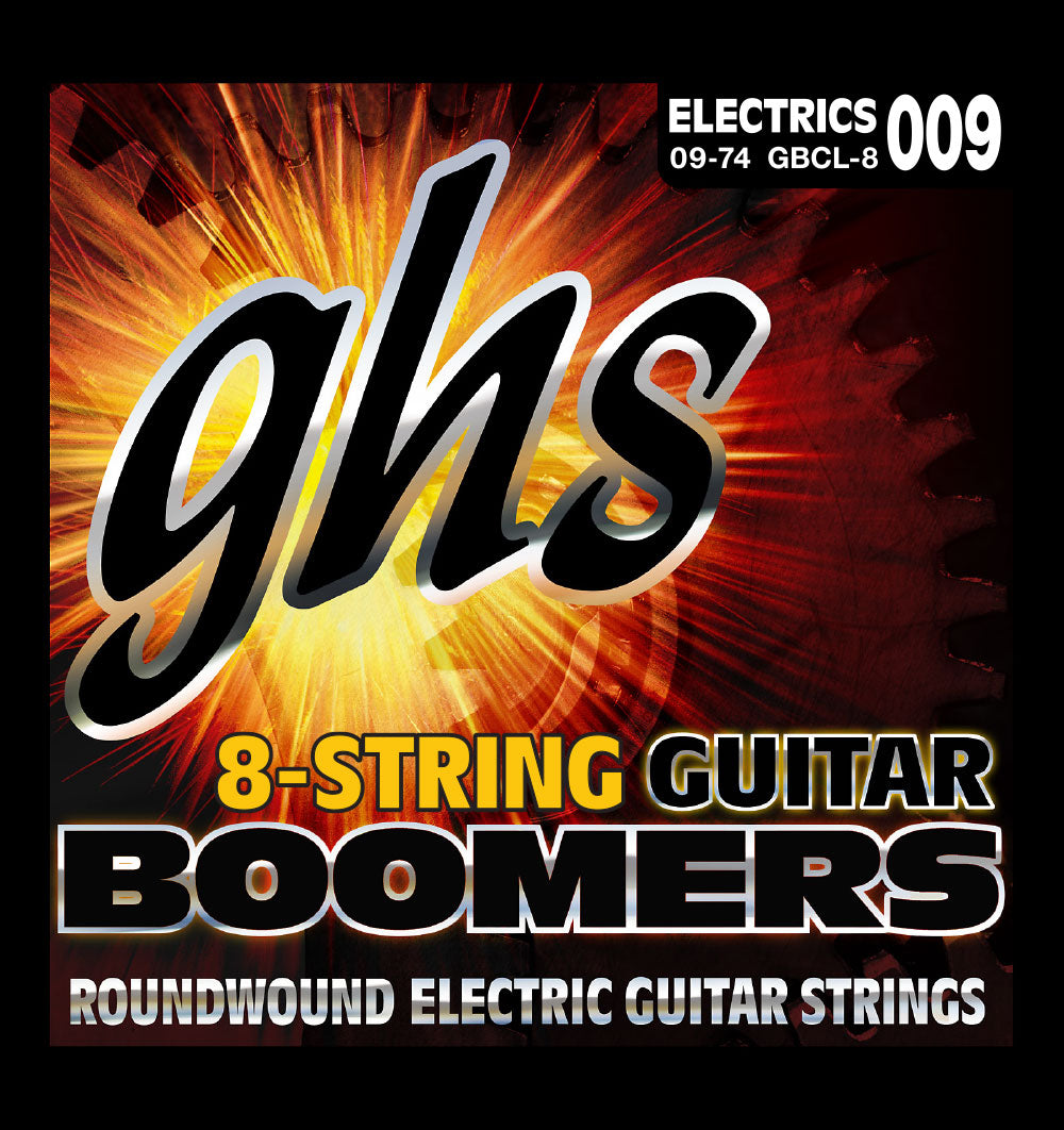 GHS Strings GHS Boomers 8-String Electric Guitar String Set - 09-74 Custom Light GBCL-8