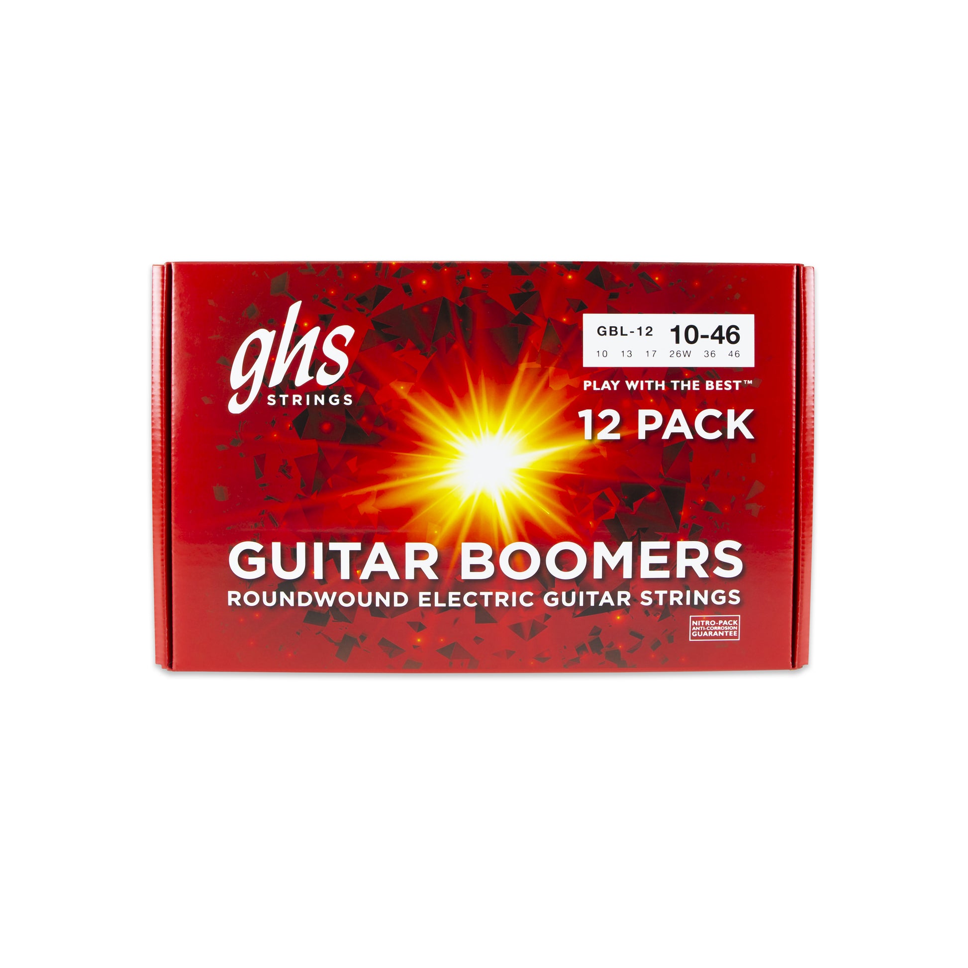 GHS Strings GHS Boomers Electric Guitar String Set 12 Pack Box - 10-46 Light GBL-12