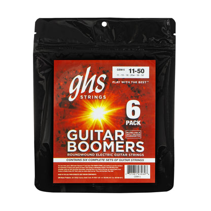 GHS Strings GHS Boomers Electric Guitar String Multi-Packs Set - 11-50 Medium GBM-5