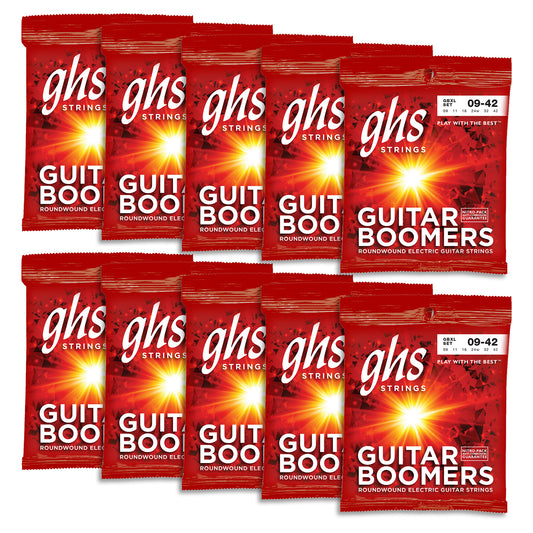GHS Strings GHS Boomers Electric Guitar String Set 10 Pack - 09-42 Extra Light GBXL-10