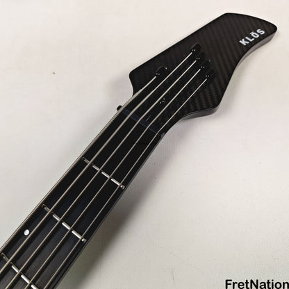KLOS Guitars KLOS Apollo V Custom Headless 5-String Bass Gold Fishman Fluence 8.48lbs - NAMM Display