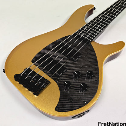 KLOS Guitars KLOS Apollo V Custom Headless 5-String Bass Gold Fishman Fluence 8.48lbs - NAMM Display