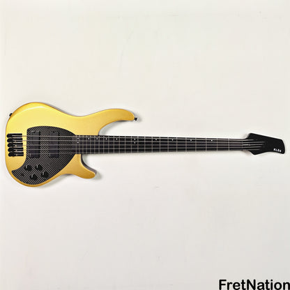 KLOS Guitars KLOS Apollo V Custom Headless 5-String Bass Gold Fishman Fluence 8.48lbs - NAMM Display