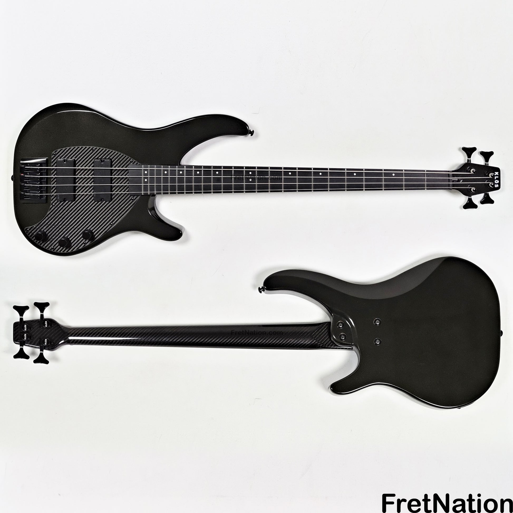 KLOS Guitars KLOS Apollo IV Standard 4-String Bass Charcoal w/ Carbon Fiber Neck 8.04lbs