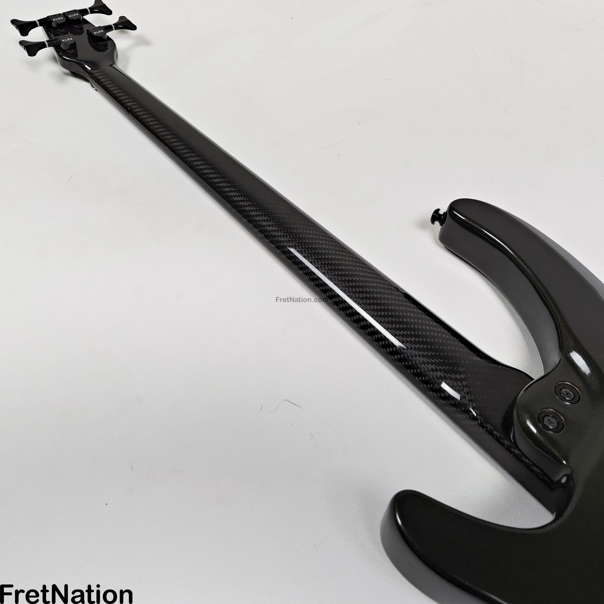 KLOS Guitars KLOS Apollo IV Standard 4-String Bass Charcoal w/ Carbon Fiber Neck 8.04lbs