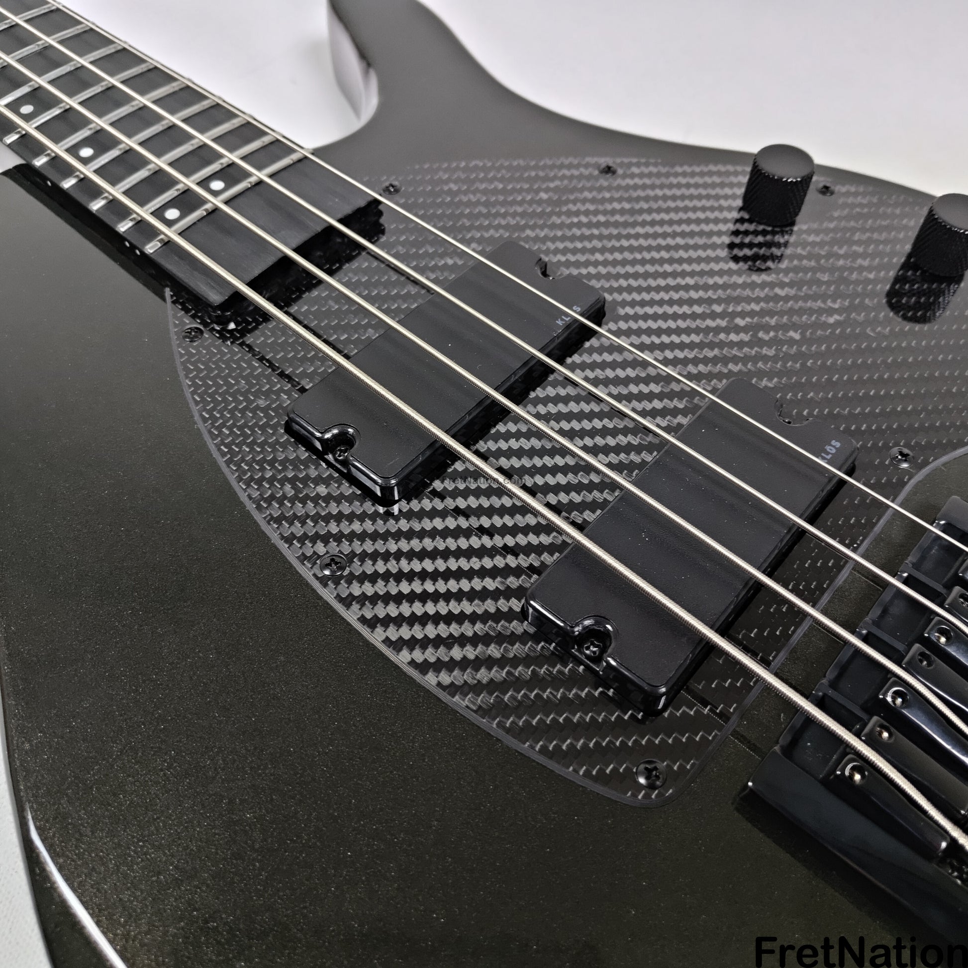 KLOS Guitars KLOS Apollo IV Standard 4-String Bass Charcoal w/ Carbon Fiber Neck 8.04lbs