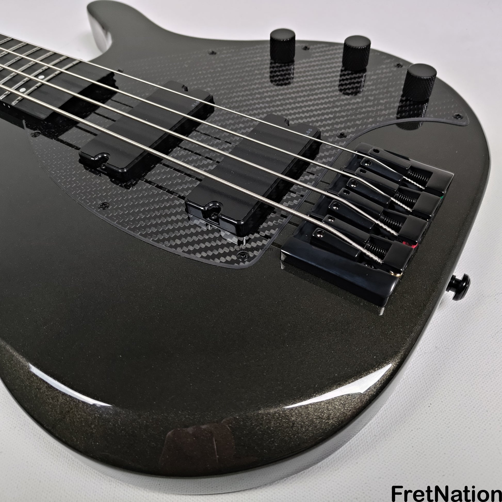 KLOS Guitars KLOS Apollo IV Standard 4-String Bass Charcoal w/ Carbon Fiber Neck 8.04lbs