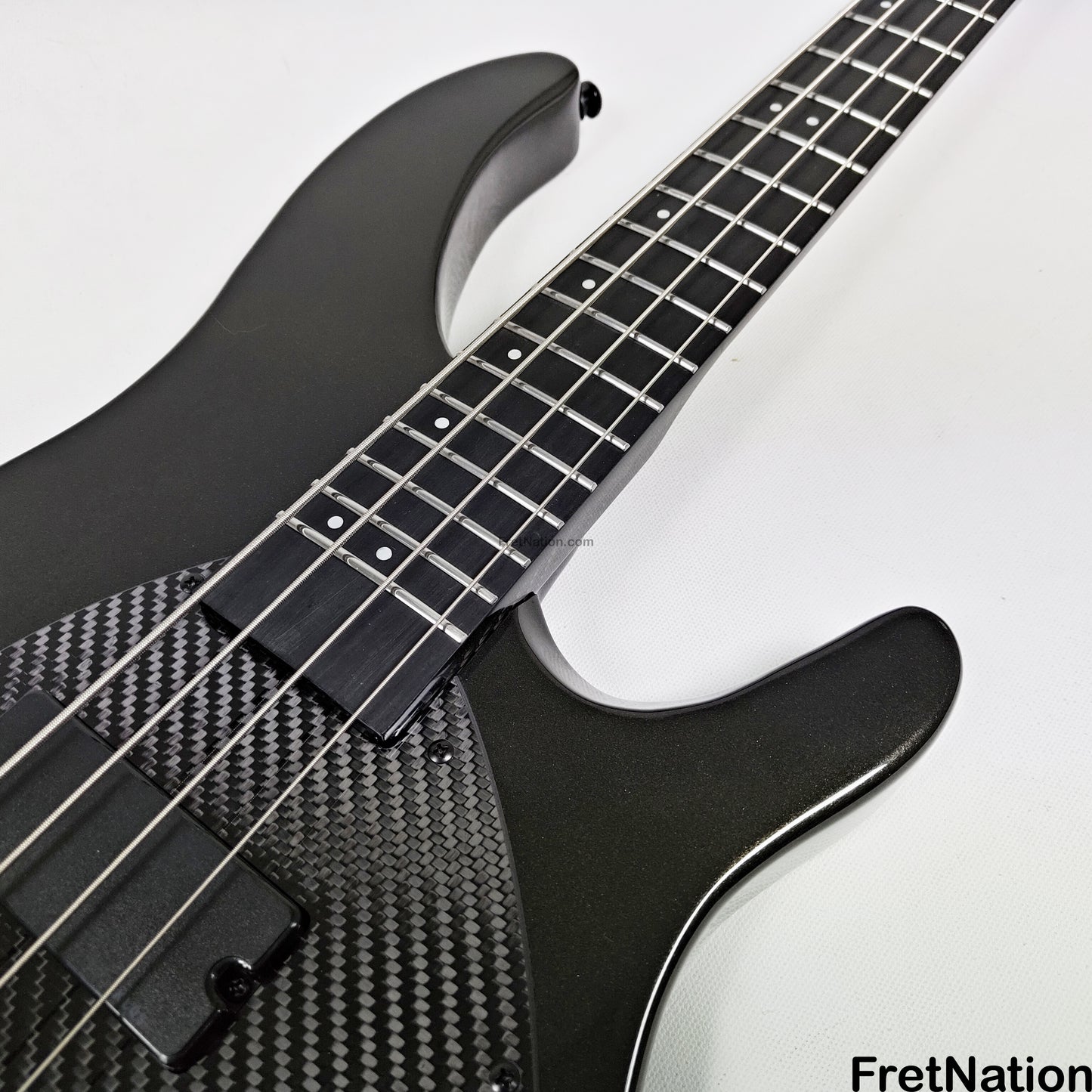KLOS Guitars KLOS Apollo IV Standard 4-String Bass Charcoal w/ Carbon Fiber Neck 8.04lbs