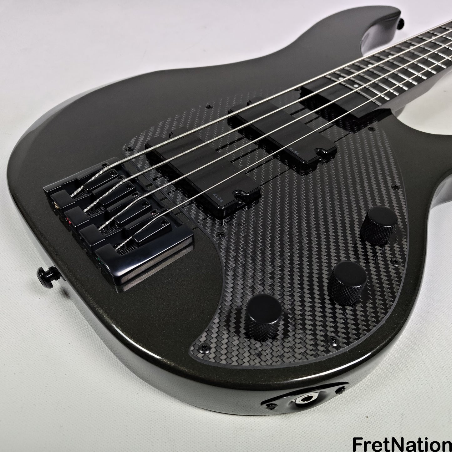 KLOS Guitars KLOS Apollo IV Standard 4-String Bass Charcoal w/ Carbon Fiber Neck 8.04lbs