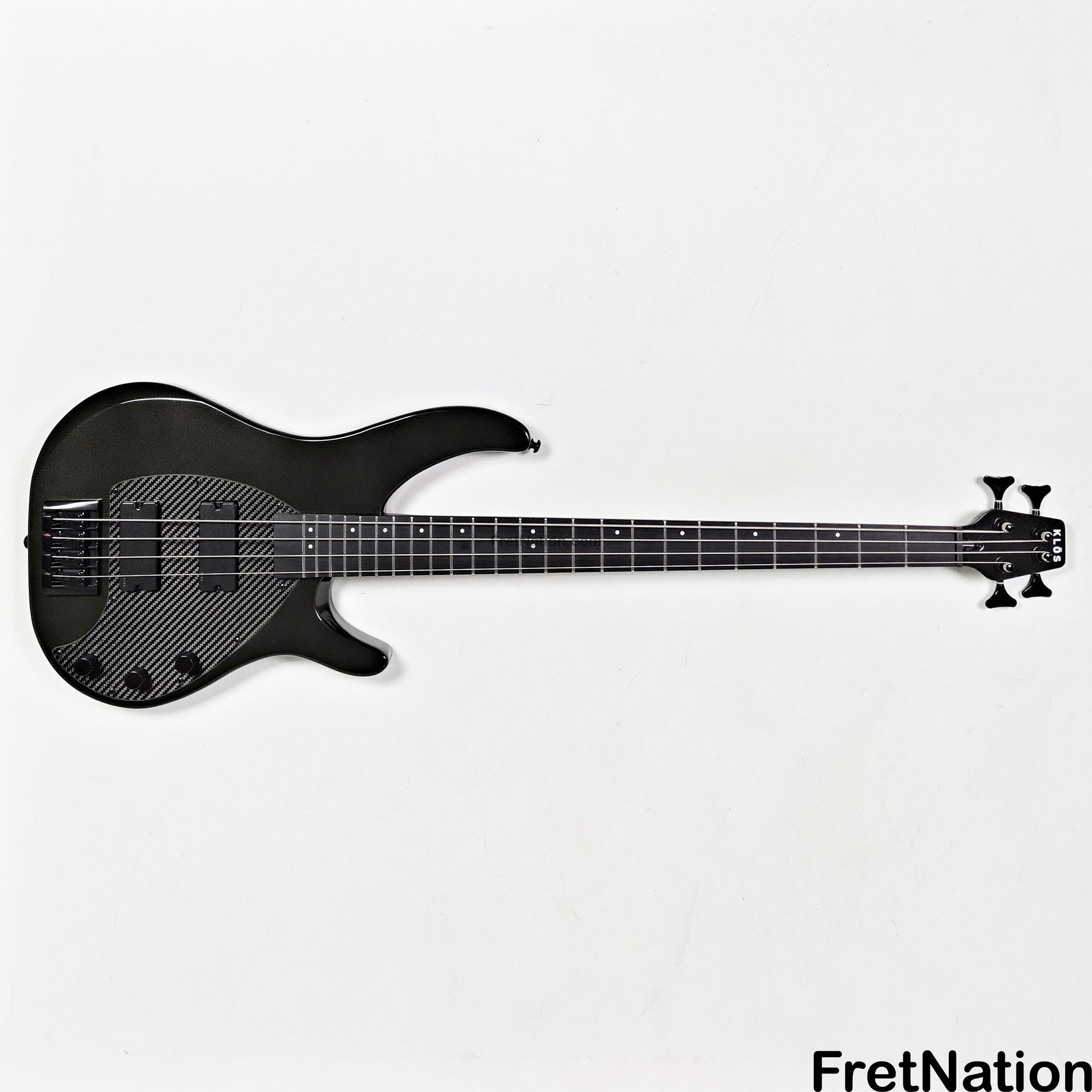 KLOS Guitars KLOS Apollo IV Standard 4-String Bass Charcoal w/ Carbon Fiber Neck 8.04lbs