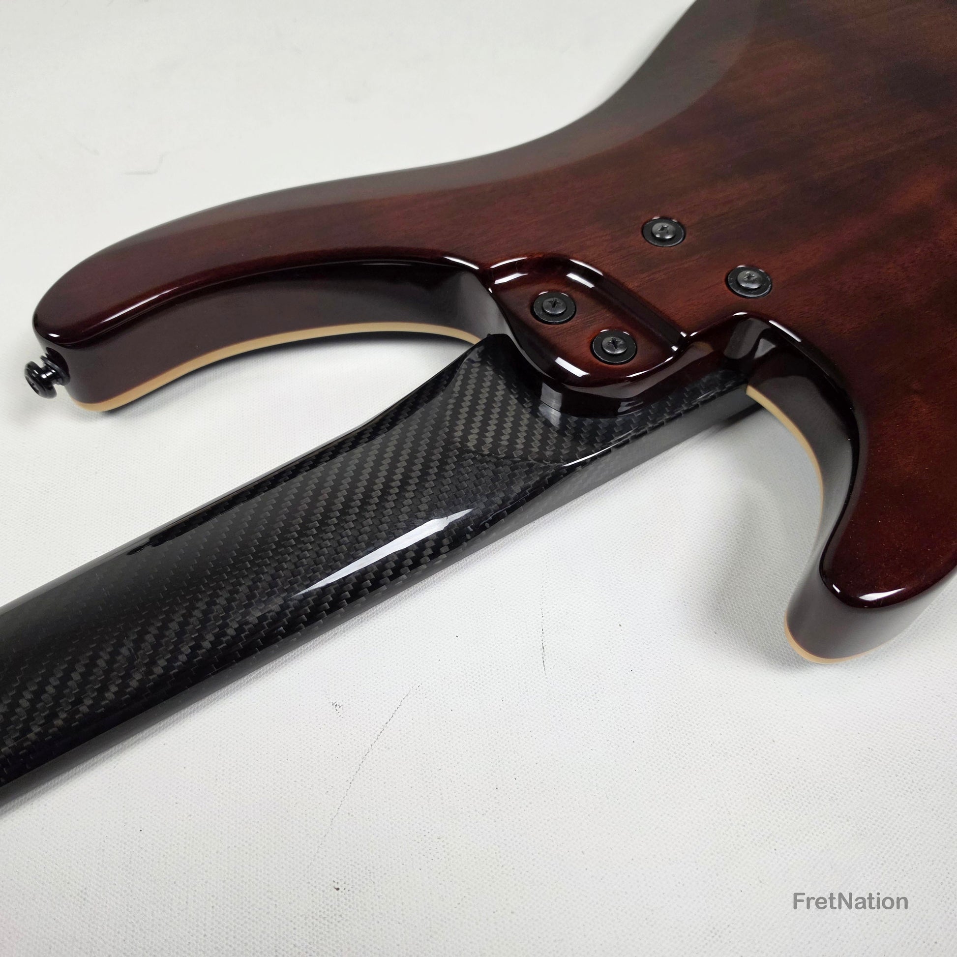 KLOS Guitars KLOS Apollo V Custom 5-String Bass Blue Flame w/ Blackouts 9.40lbs - Blemish