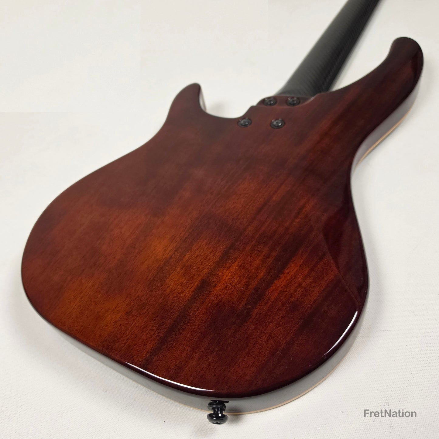 KLOS Guitars KLOS Apollo V Custom 5-String Bass Blue Flame w/ Blackouts 9.40lbs - Blemish