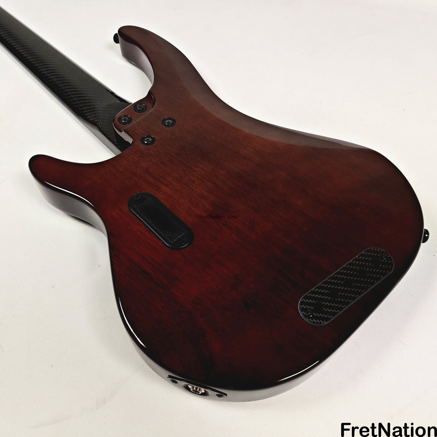 KLOS Guitars KLOS Apollo V Custom Headless 5-String Bass Black Flame Fishman Fluence 8.90lbs