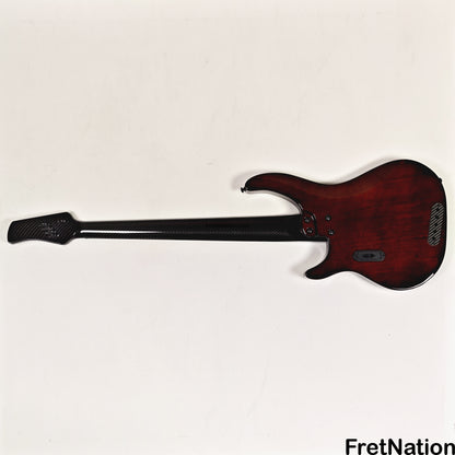 KLOS Guitars KLOS Apollo V Custom Headless 5-String Bass Black Flame Fishman Fluence 8.90lbs