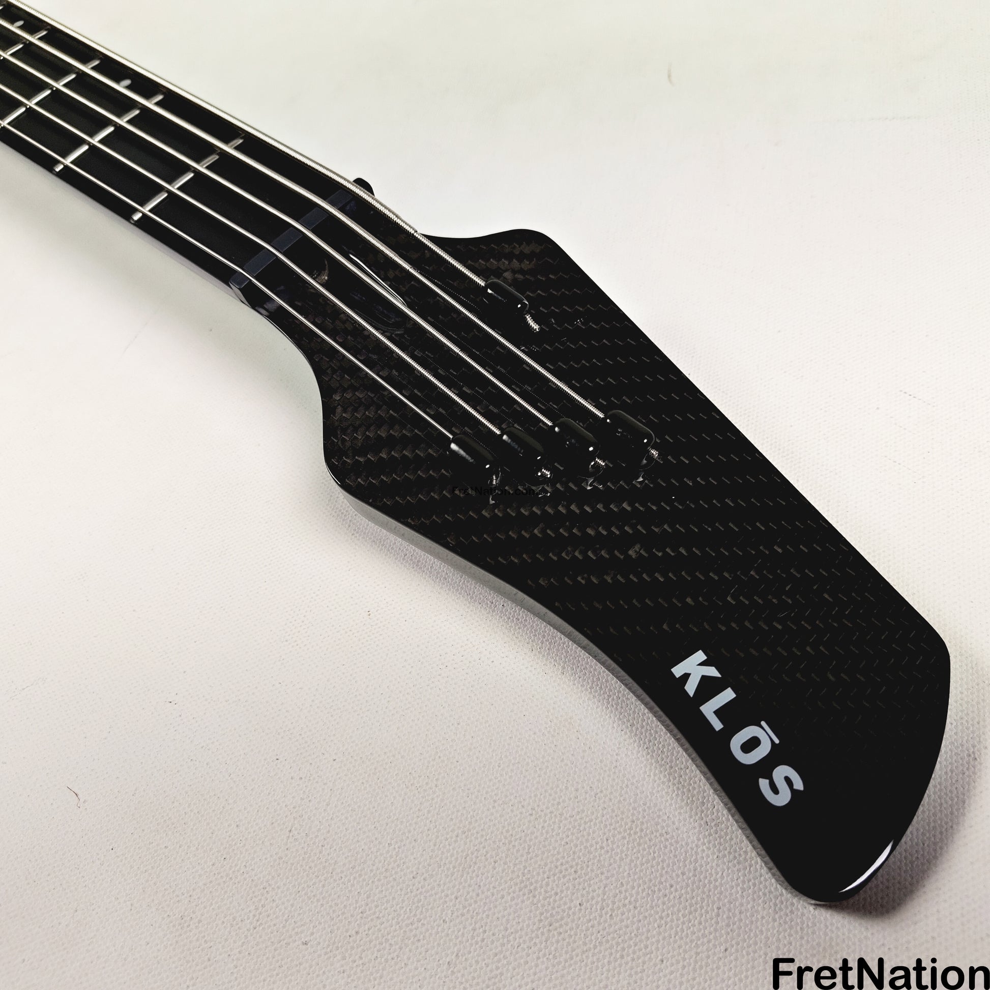 KLOS Guitars KLOS Apollo V Custom Headless 5-String Bass Black Flame Fishman Fluence 8.90lbs