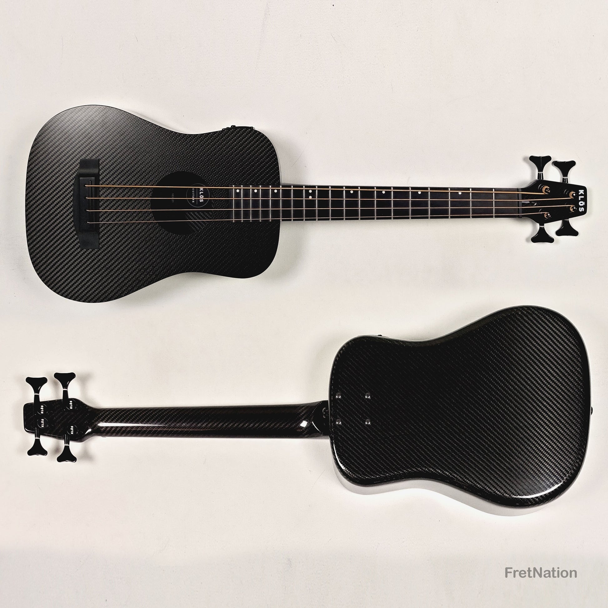 Fret Nation KLOS Full Carbon Acoustic Travel Bass - 3.16lbs #163121 - NAMM Demo
