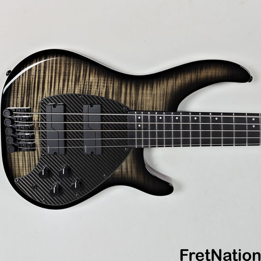 KLOS Apollo V Custom Headless 5-String Bass Black Flame Fishman Fluence 8.92lbs