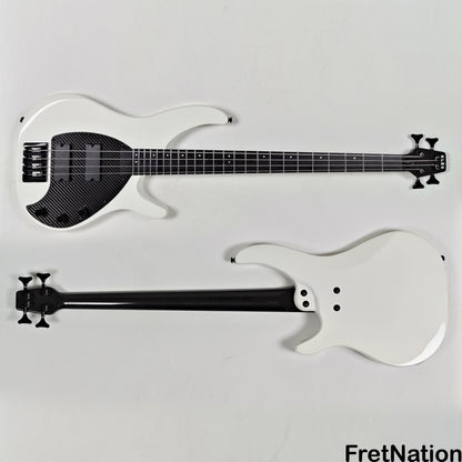 KLOS Guitars KLOS Apollo IV Standard 4-String Bass White w/ Carbon Fiber Neck 7.62lbs